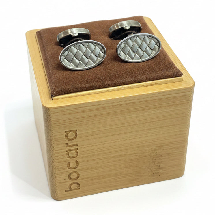 Bocara Cufflinks - Antique Silver