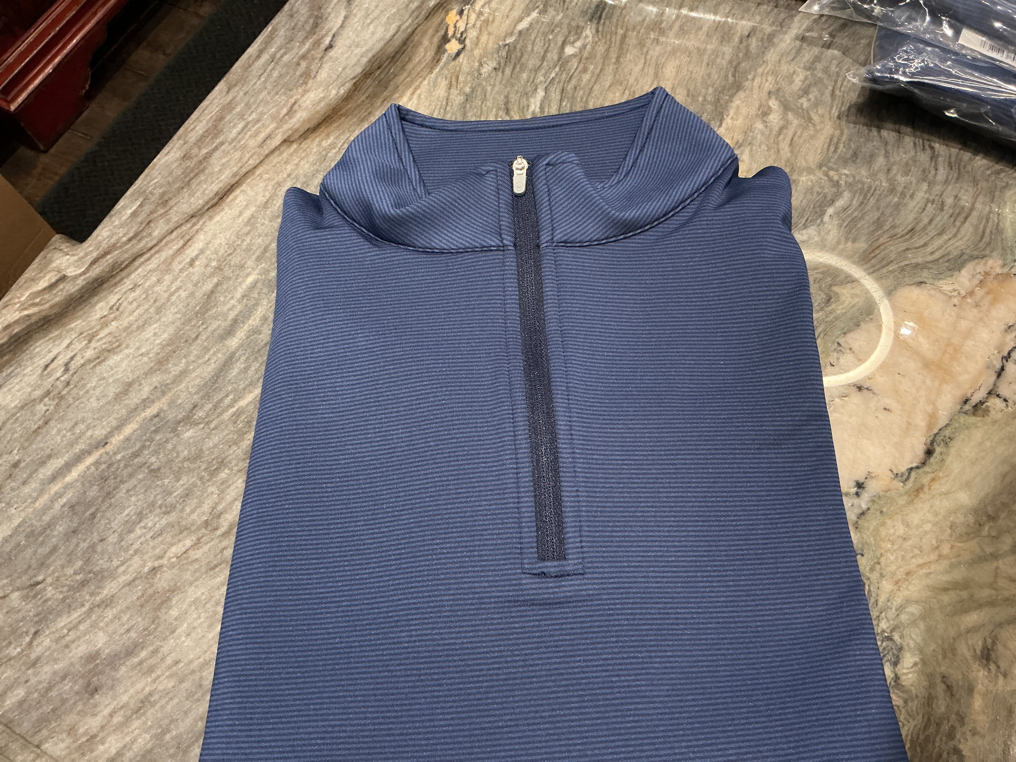 Peter Millar Perth Sugar Stripe Performance Quarter Zip