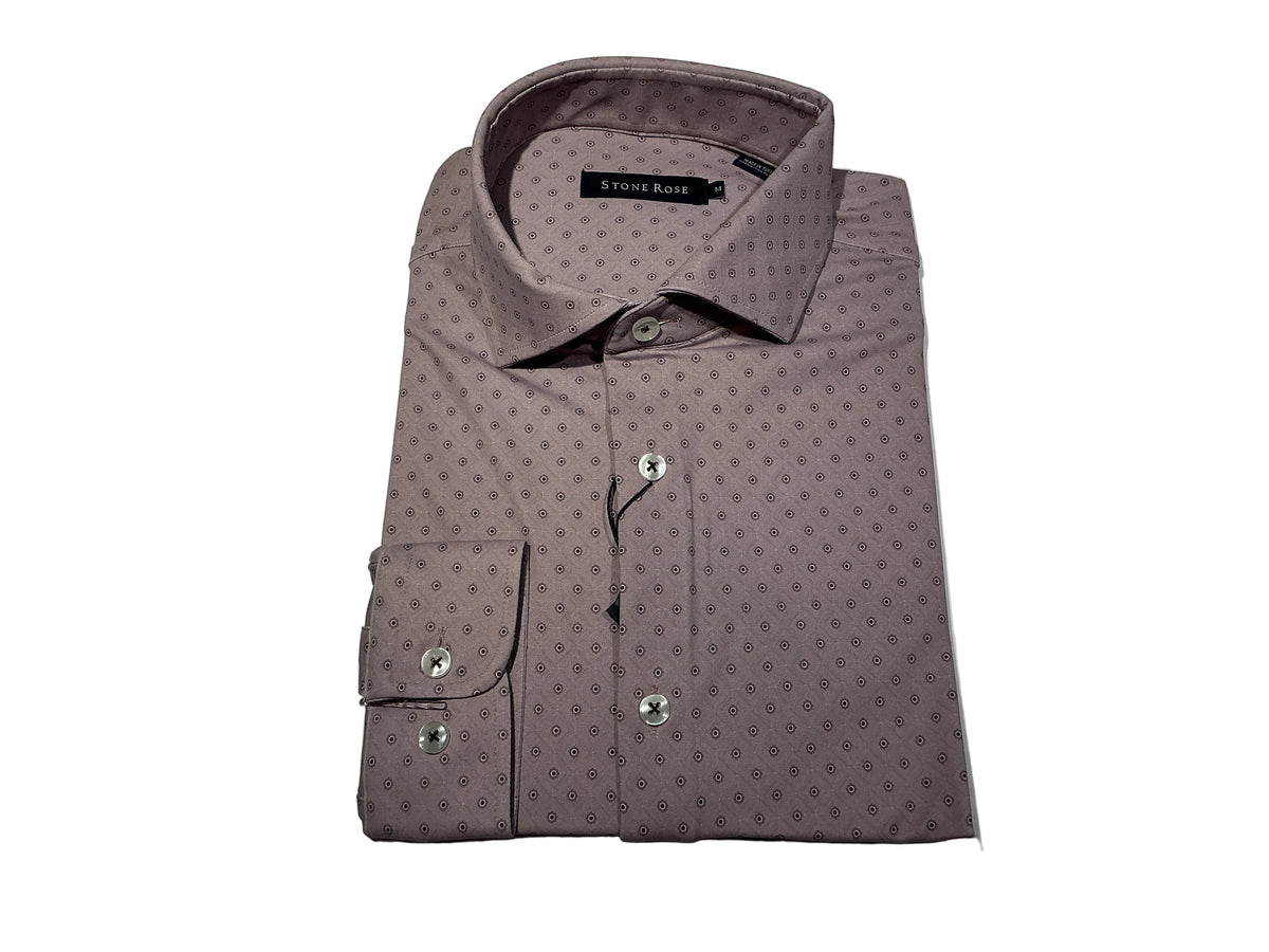 Stone Rose Long Sleeve Performance Knit Shirt