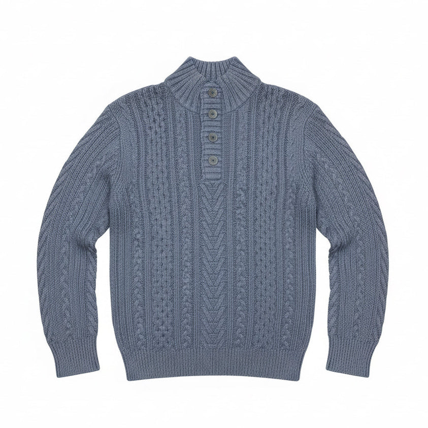 Schott Bros Cable Henley Sweater