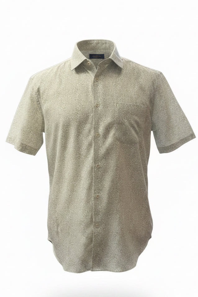 Faherty Short-Sleeve Movement Monterey Shirt - White Sage Blossom