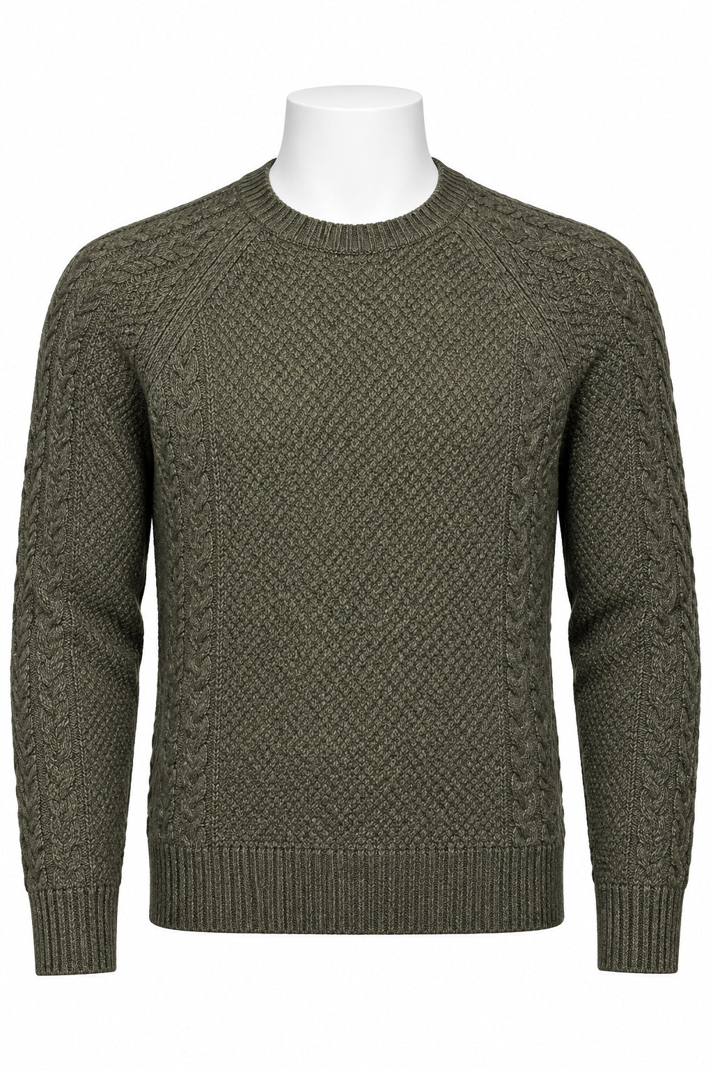 Schott Bros. Cable Knit Crewneck Sweater