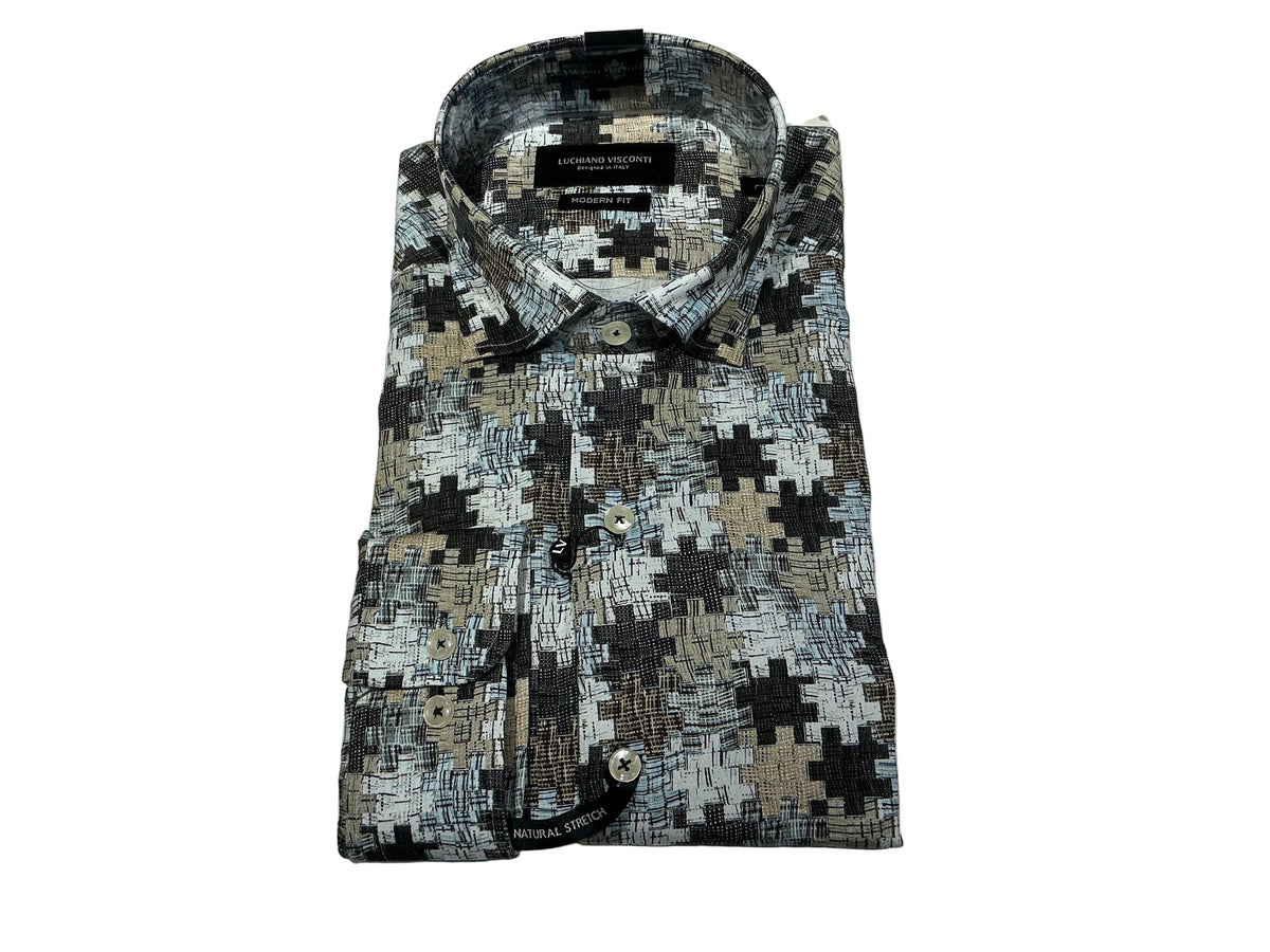 Luchiano Visconti Long Sleeve Puzzle Shirt