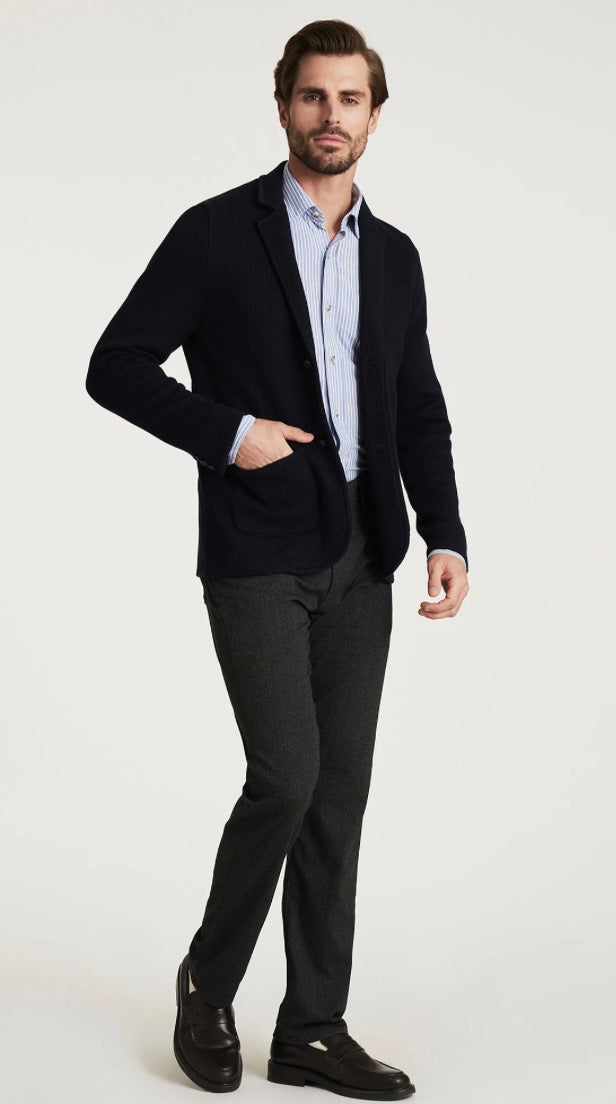 34Heritage Double Face Blazer In Navy