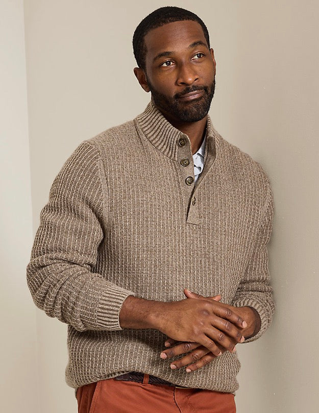 Tommy Bahama Autumn Pier Button Mock-Neck Sweater