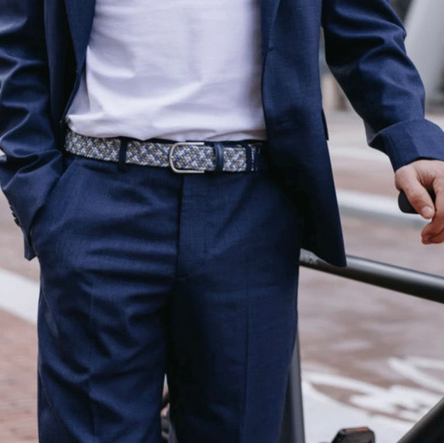 La Boucle Woven Canvas Belt Wimbledon