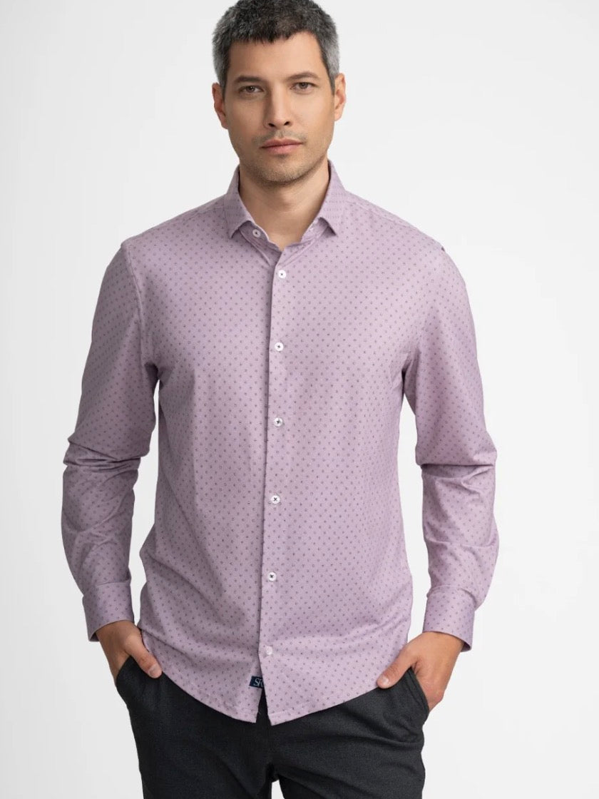 Stone Rose Apex - Medium Pink Circular Print Shirt