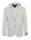 Luchiano Visconti Merino Grey Sport Coat with Detachable Hood