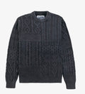 Schott Bros. Stonewashed Patchwork 100% Cotton Sweater