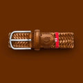 La Boucle Woven Leather Belt Napoli