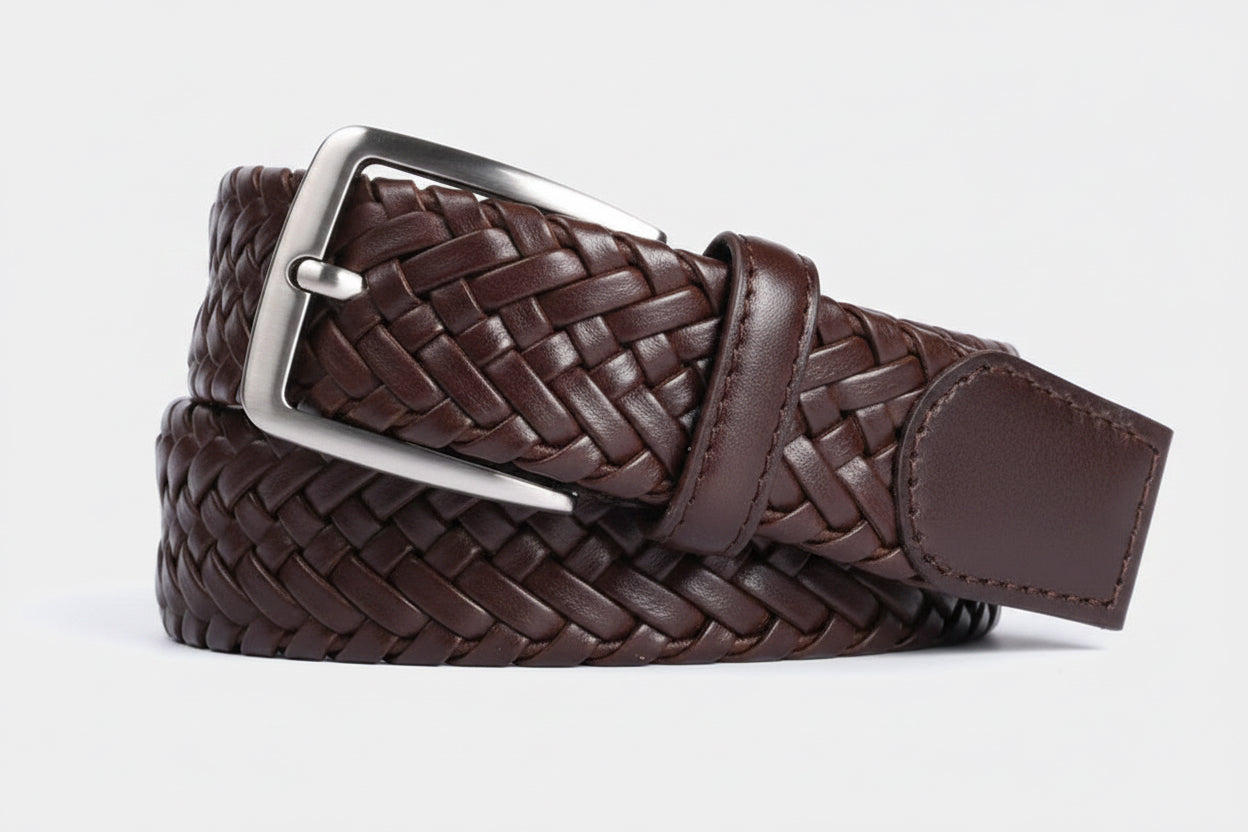 Miguel Bellido Woven Leather Belt