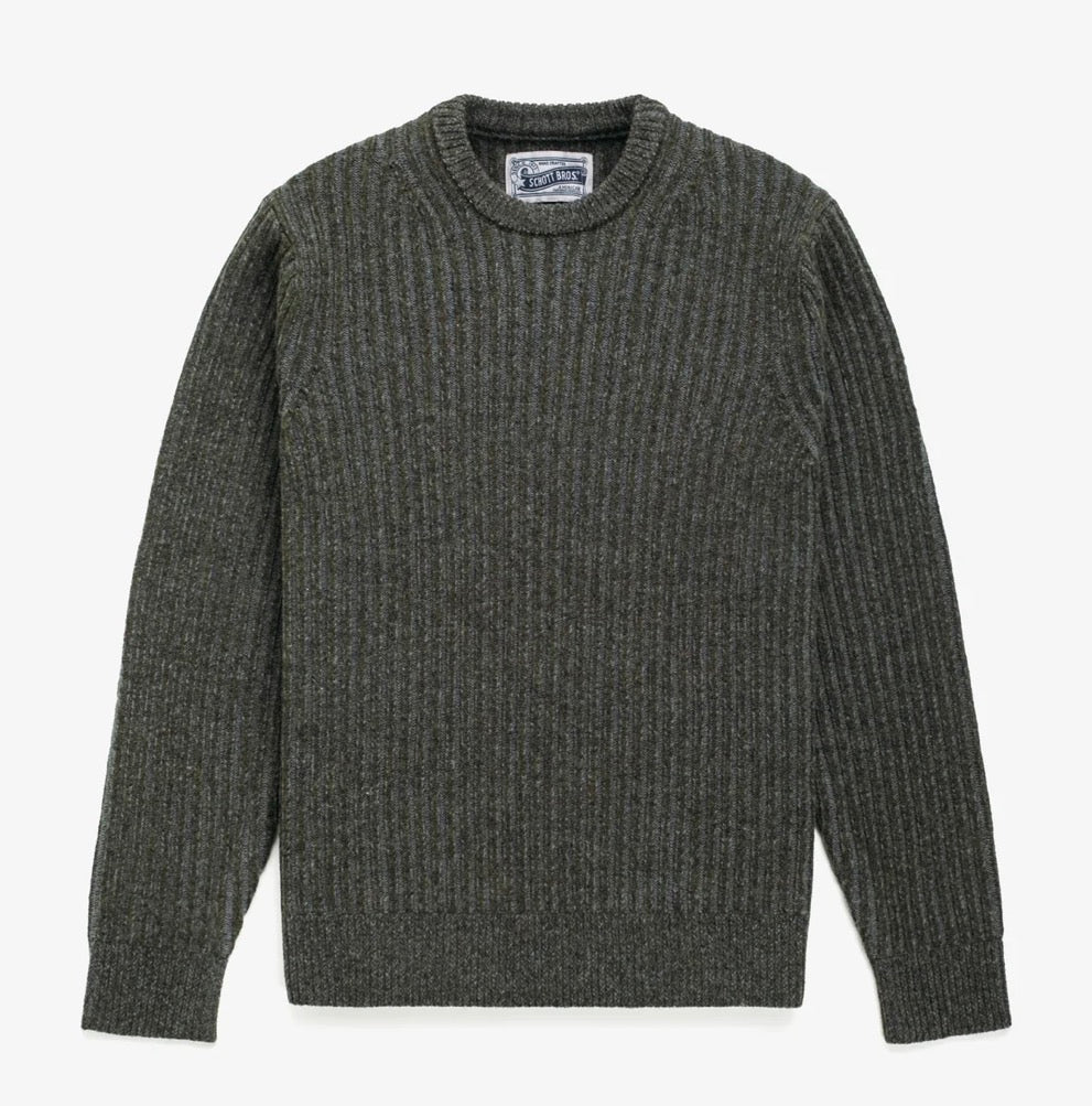 Schott Bros. Wool Blend Crew Neck Sweater