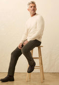 Faherty Jackson Crew Sweater - Ivory Sky Feeder