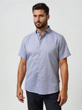 Stone Rose BOARDWALK - Navy Seersucker Shoreline Stripe Shirt