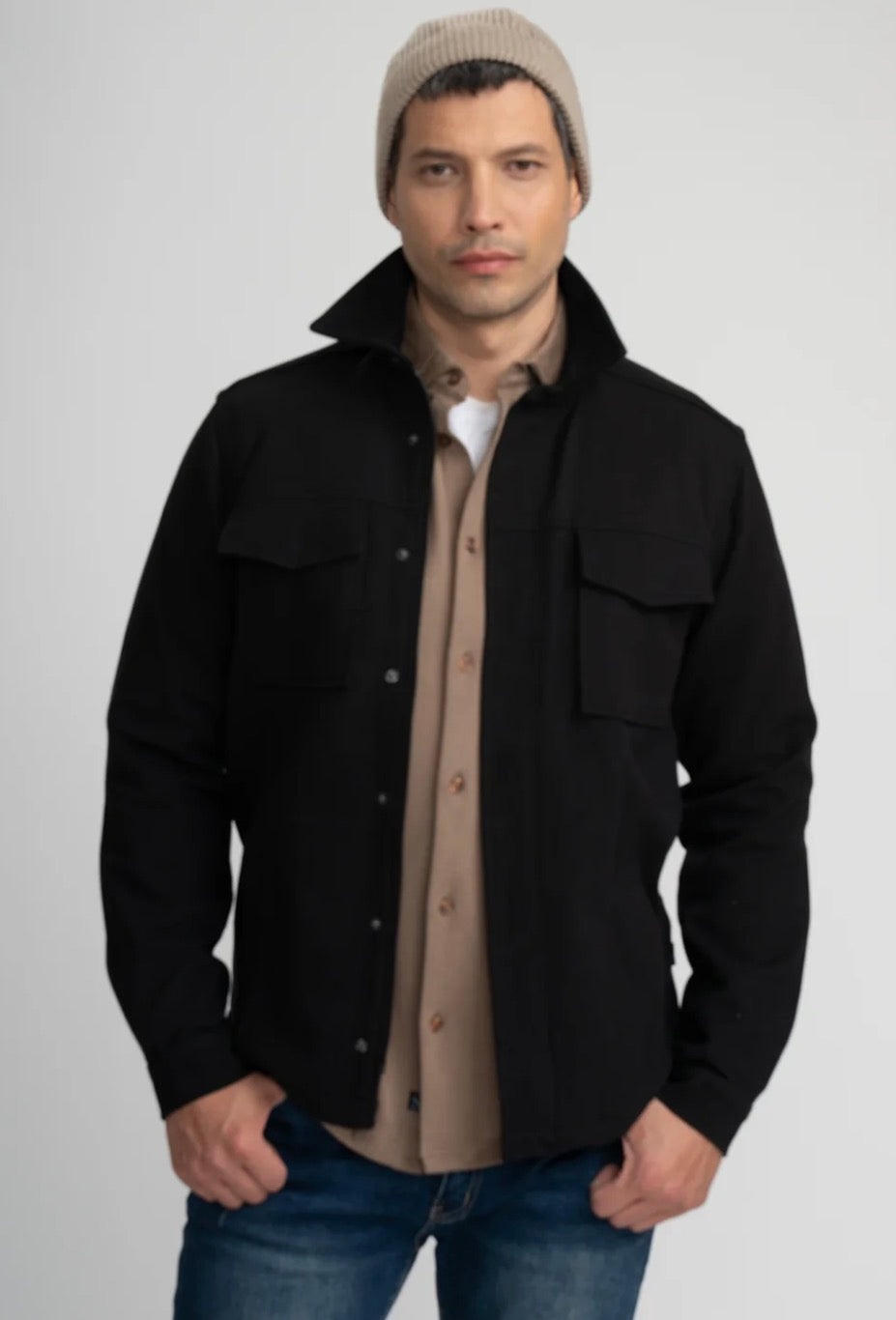 Stone Rose Studio - Black Stretch Twill Jacket
