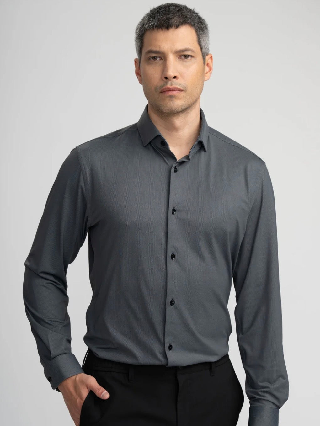 Stone Rose Nova - Apex - Black Birdseye Long Sleeve Shirt