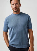 Stone Rose - Seamist-Medium Blue Washed Knit Tee