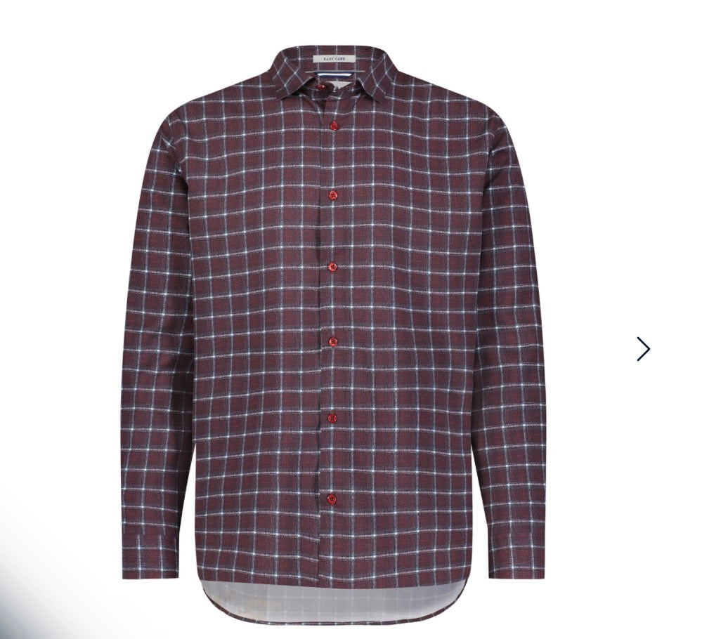 American Heritage Long Sleeve Shirt - Burgundy
