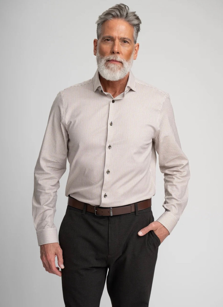 Stone Rose Nova White Striped Shirt