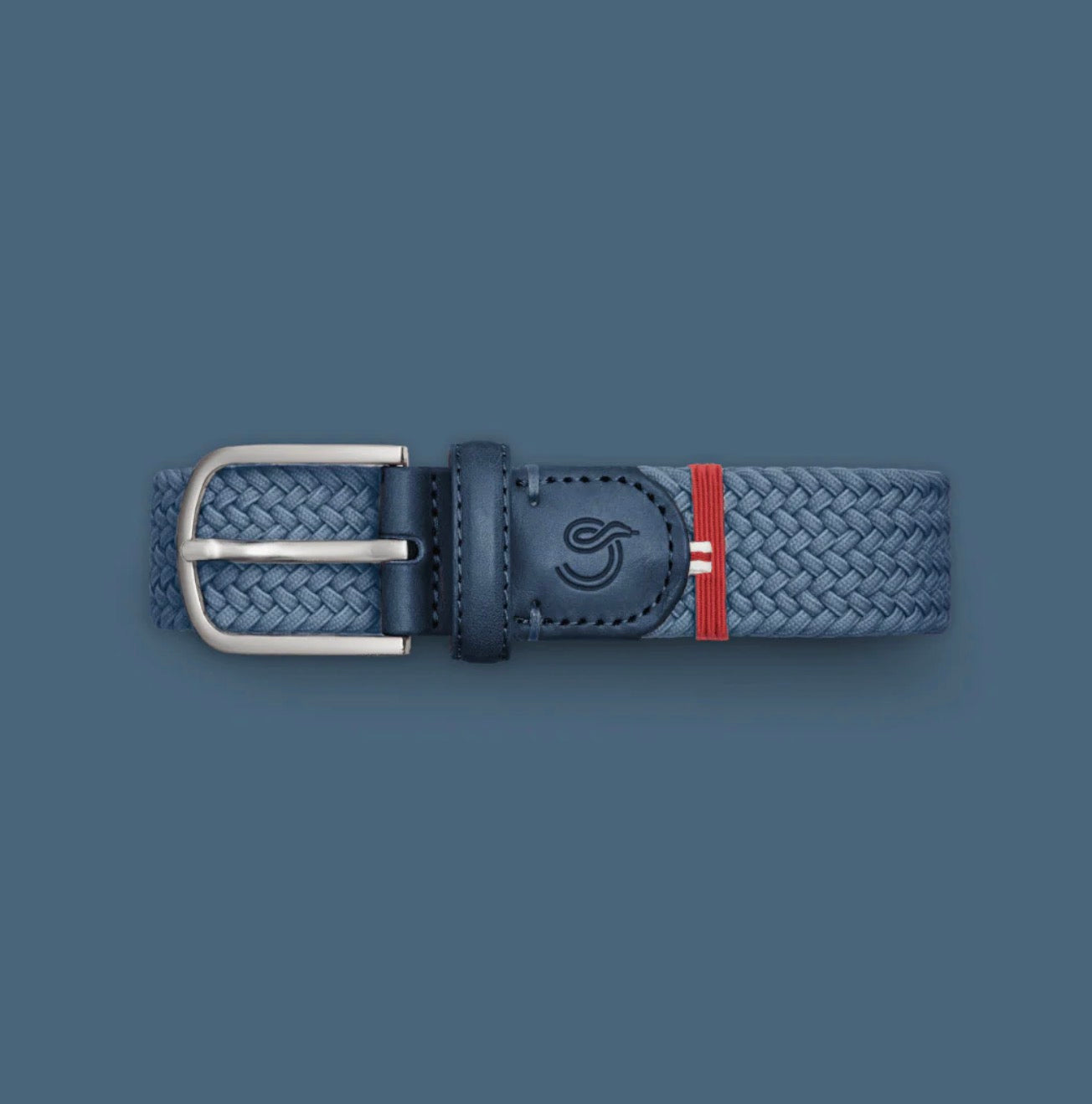 La Boucle Woven Canvas Belt Santorini