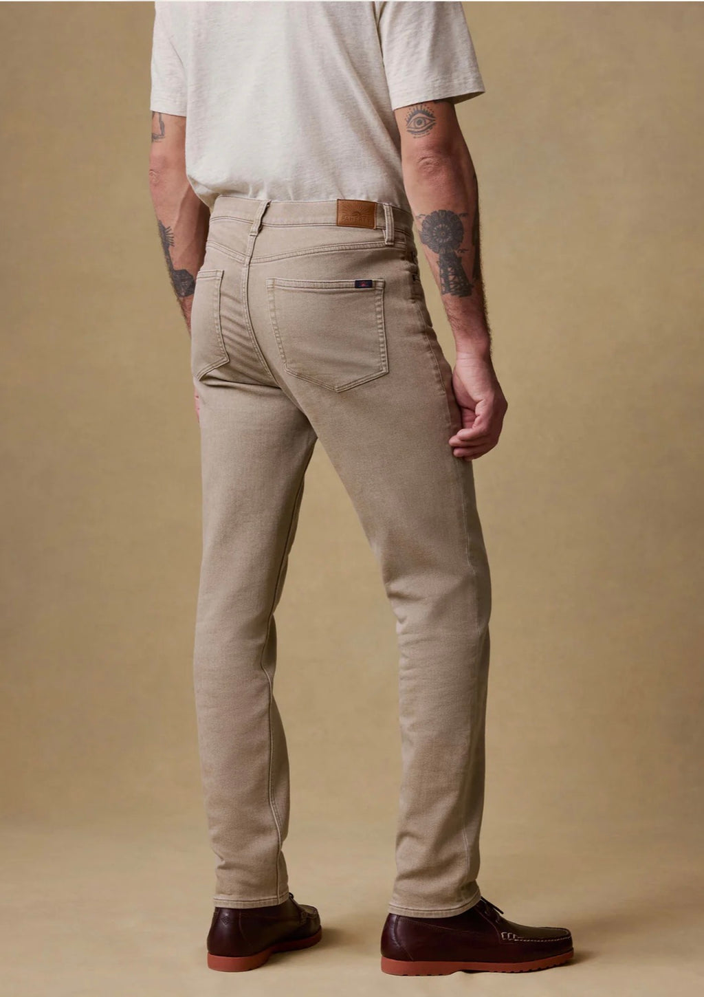 Faherty Stretch Terry 5-Pocket Pant - Desert Khaki