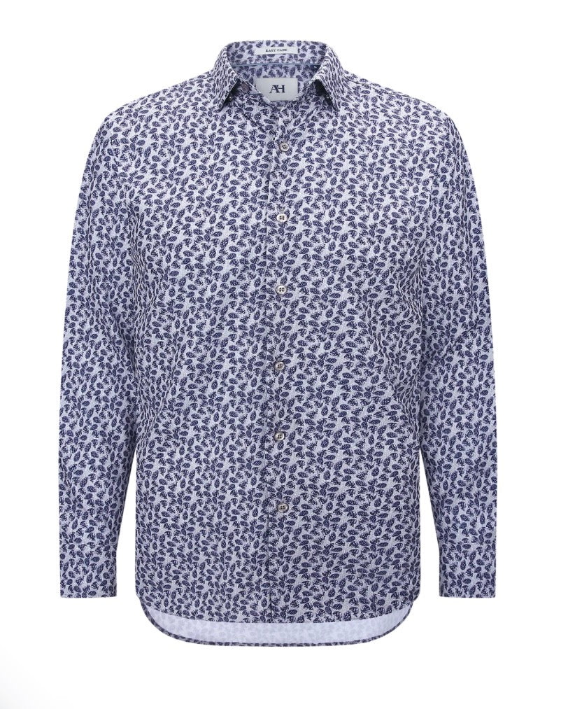 American Heritage Hidden Button-Down Acorn Print Shirt