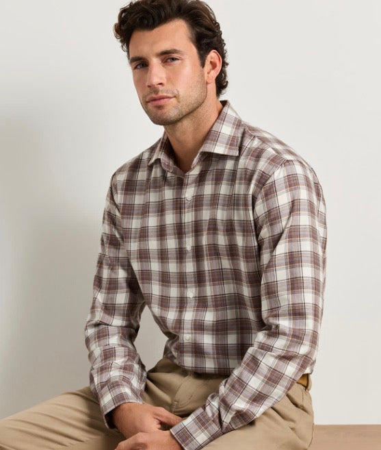 Peter Millar Cannon Performance Flannel Sport Shirt