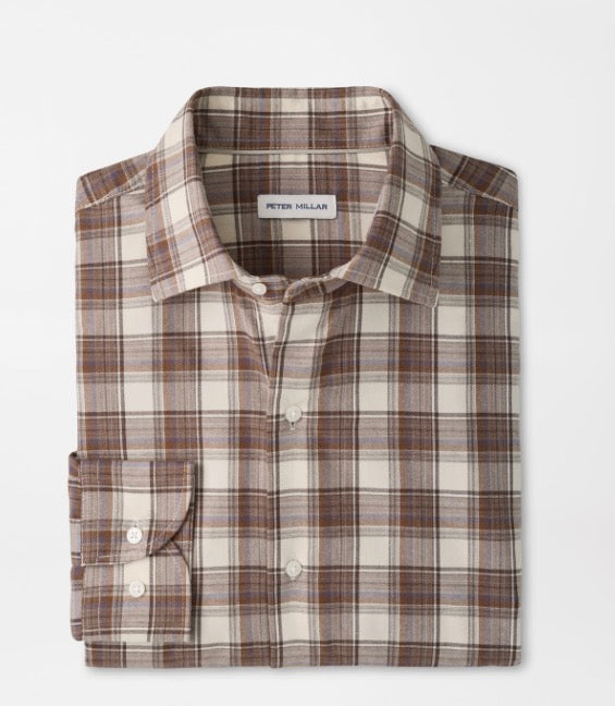Peter Millar Cannon Performance Flannel Sport Shirt
