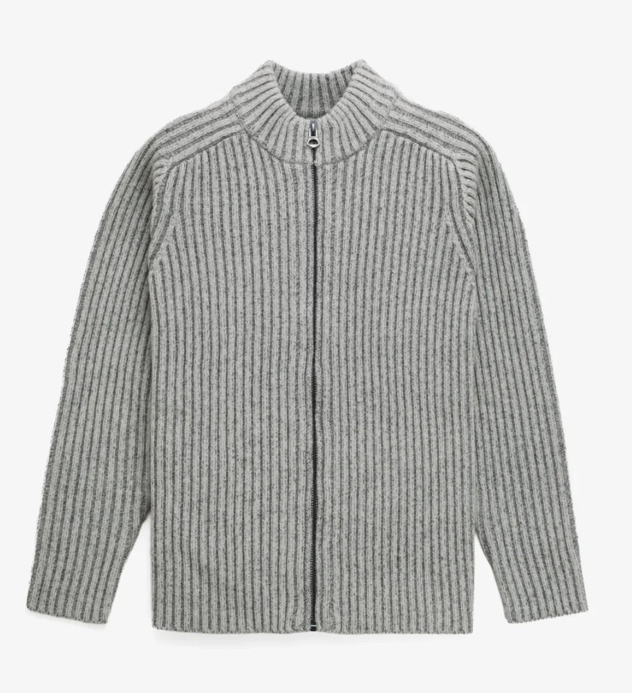 Schott Bros. Two-Tone Zip Front Sweater