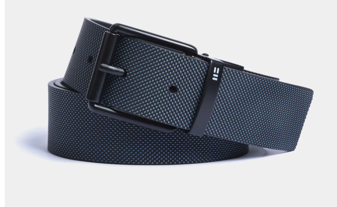 Miguel Bellido Reversible Textured Jean Belt - Blue