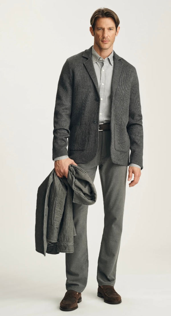 34Heritage Double Face Blazer in Anthracite Melange