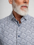 Stone Rose Nova - Light Beige Micro-Floral Shirt