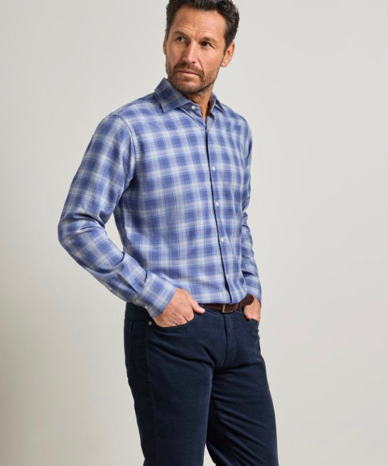 Peter Millar Cannon Performance Flannel Sport Shirt