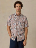 Faherty Short-Sleeve Breeze Shirt - Cloud Rust Lotus