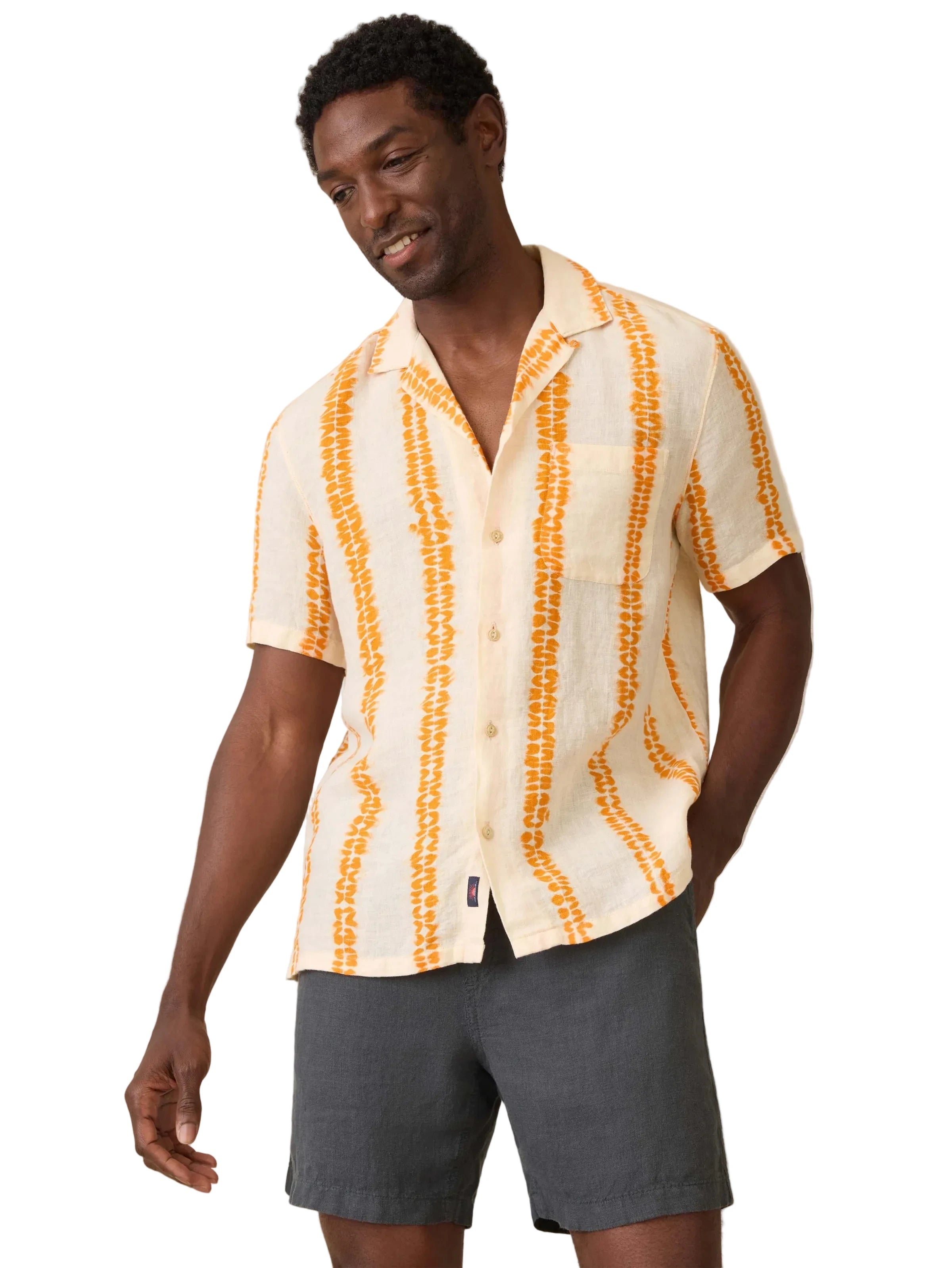 Faherty Short Sleeve Linen Shirt