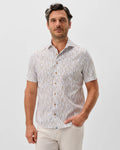 Johnnie-O Cotton Blend Short Sleeve Button Down Shirt