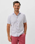 Johnnie-O Cotton Blend Short Sleeve Button Down Shirt