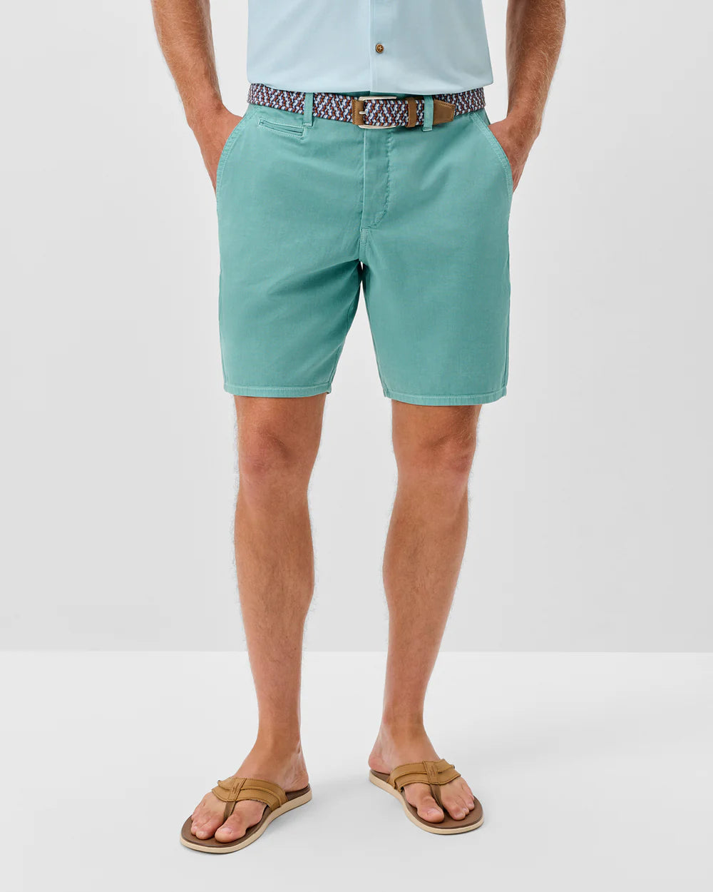 Johnnie-O Nassau Cotton Blend Shorts 8”