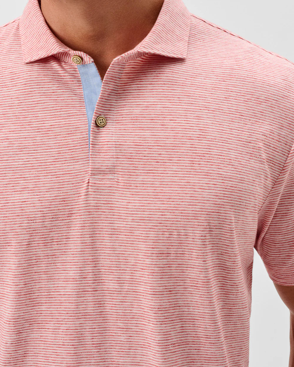 Johnnie-O Slub Cotton Blend Polo - Thatcher Stripe