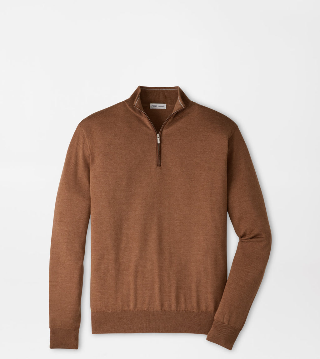 Peter Millar Autumn Crest Suede Trim Quarter Zip