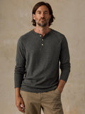 Faherty Long-Sleeve Cloud Henley - Snow Heather